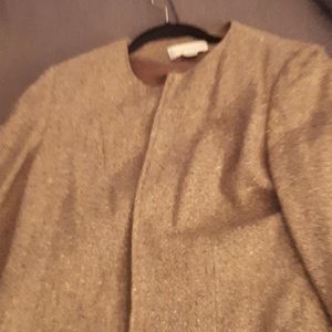 Casual  Corner size 12 brown  tweed jacket with zip front